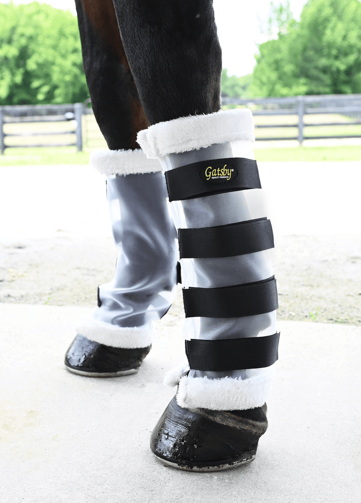 Gatsby Cool Mesh Horse Leg Wraps – Set of 4 (Breathable with Fleece Lining)