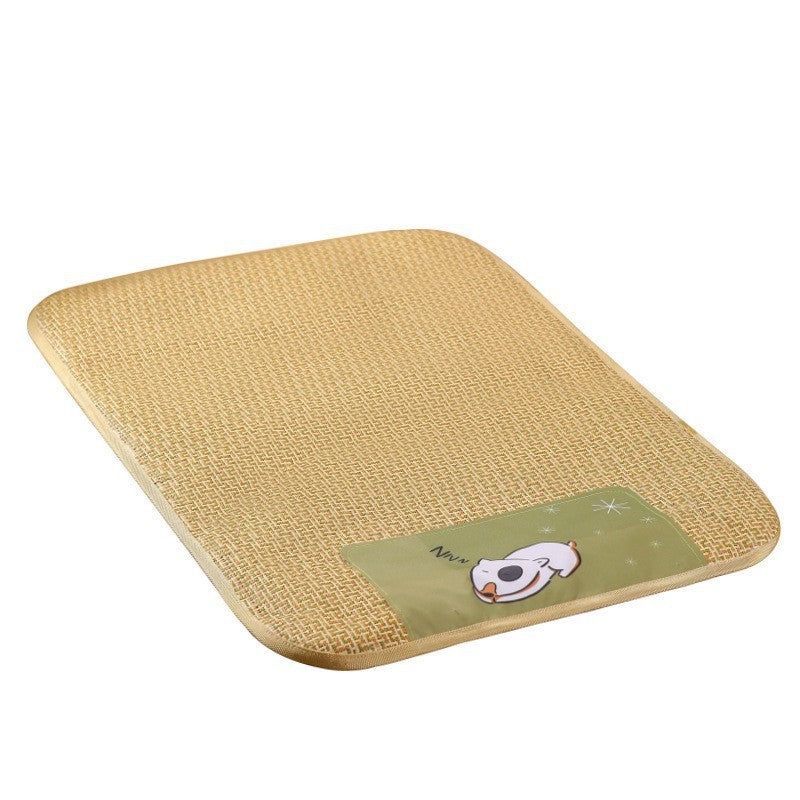 Cooling Grass Pet Mat – Breathable Summer Bed for Dogs & Cats (Anti-Scratch & Moisture-Wicking)
